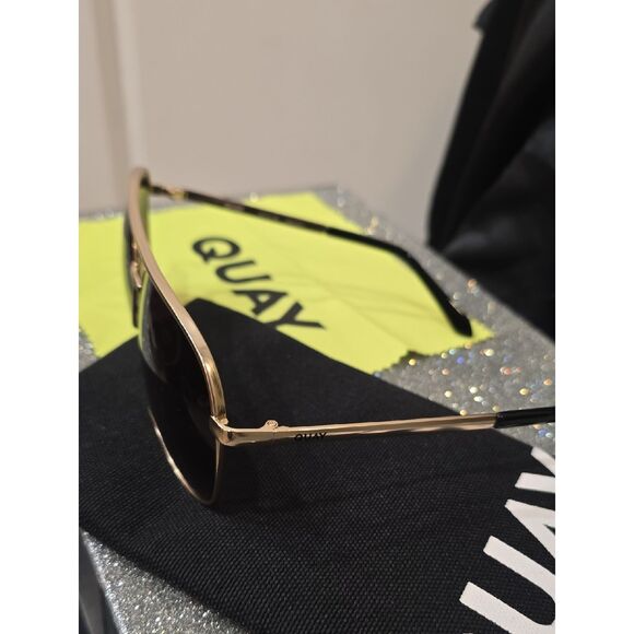 Quay Australia Vivienne 64MM Aviator Sunglasses- Gold/Brown main image 9